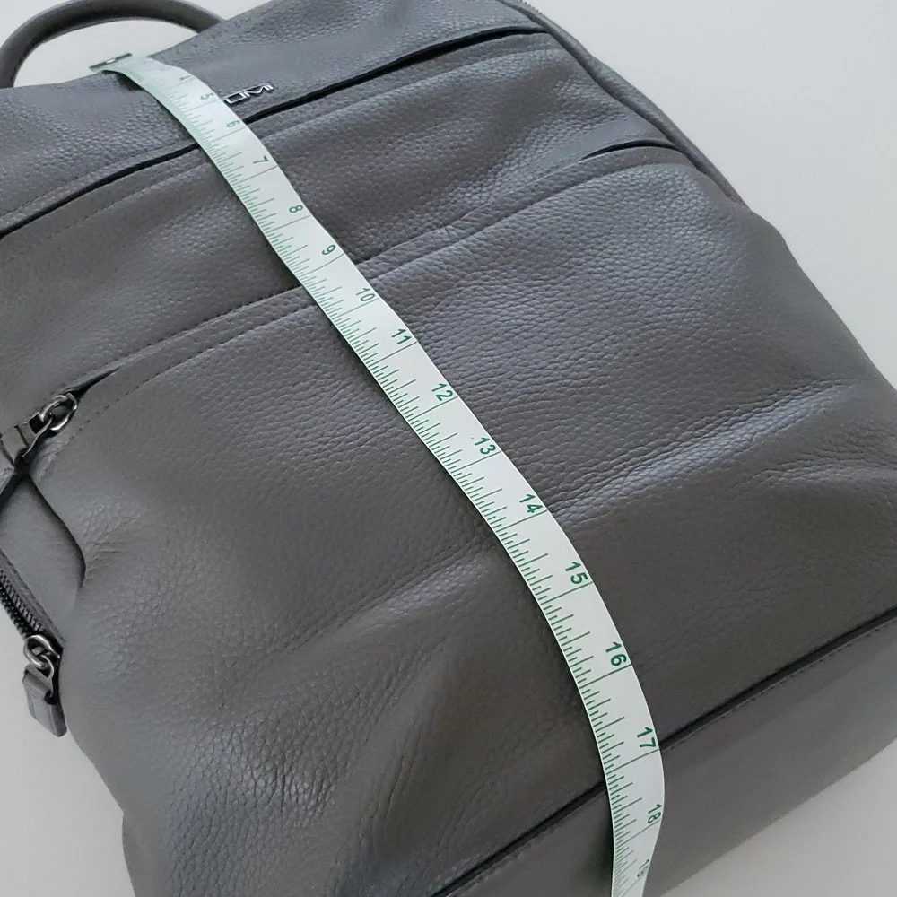 Tumi Landon Alcott Fine Leather Backpack in Gray